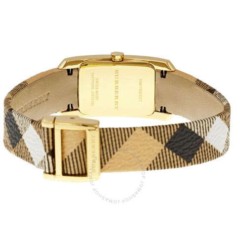 burberry gold charm bracelet watch|Burberry pioneer gold ion plate.